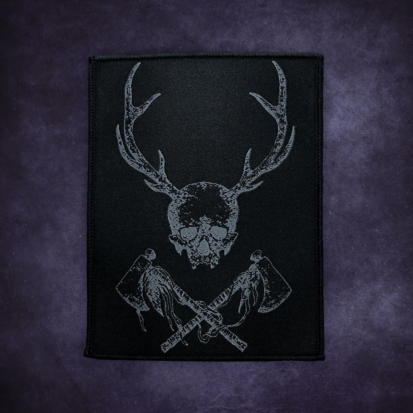 Patch: Woven Tomahawk Skull