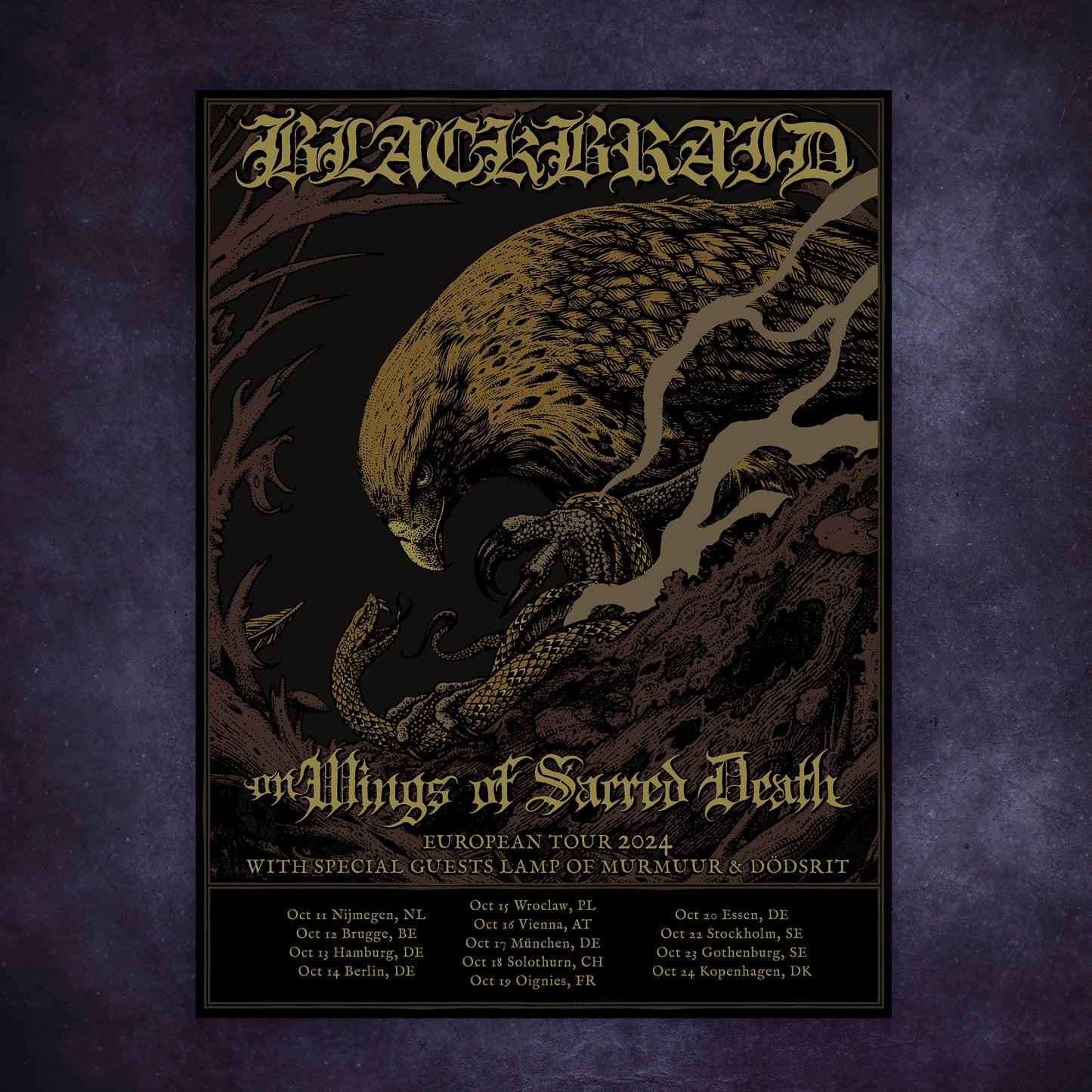 LETZTE PAARE „On Wings of Sacred Death“ 2024 Tourposter