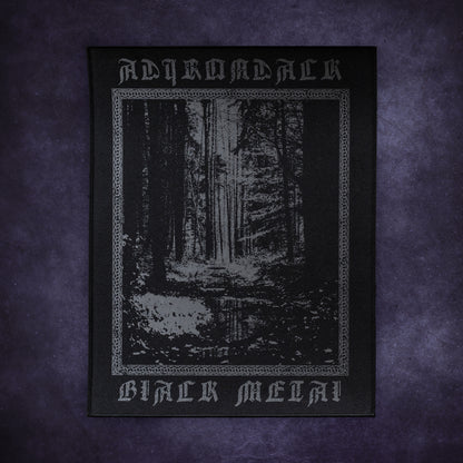 Dark Silver Adirondack Black Metal Back Patch