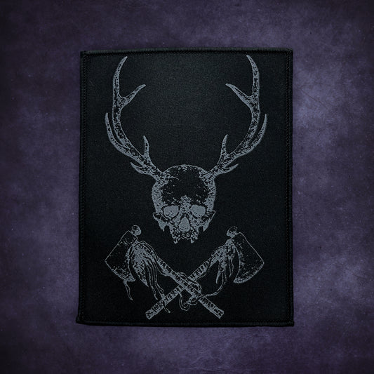 Patch: Woven Tomahawk Skull