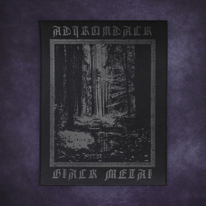 Dark Silver Adirondack Black Metal Back Patch